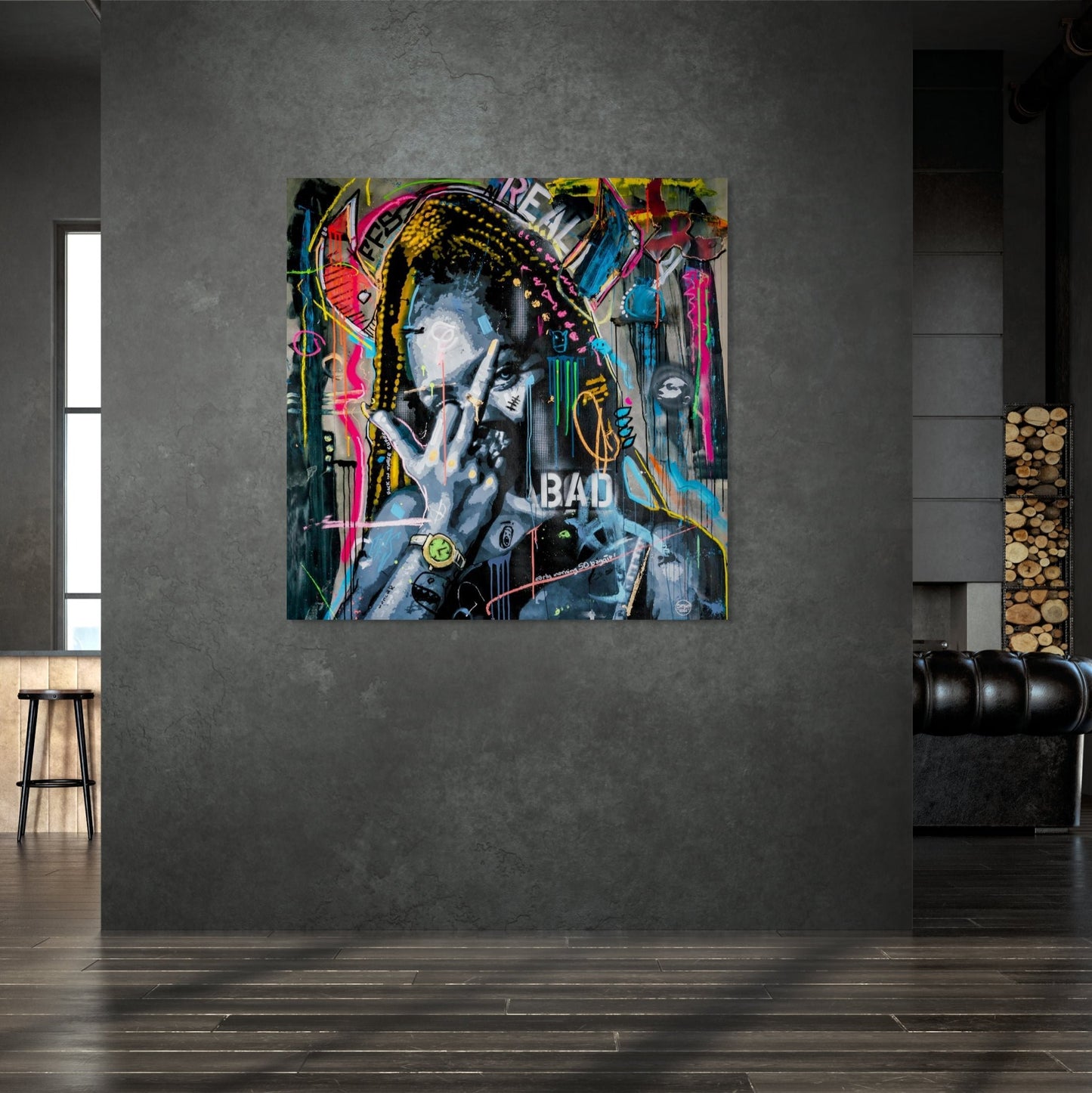 Won't Do What You Tell Me! - Canvas Print in living room