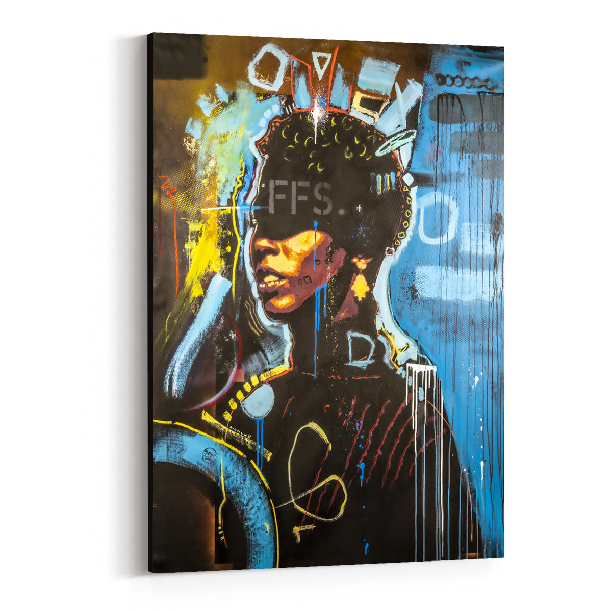 Hidden Blues, canvas print, flip side