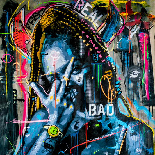 Won't Do What You Tell Me! - Canvas Print close up