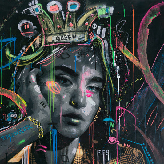 Yaas Queen, canvas print wall art, close up