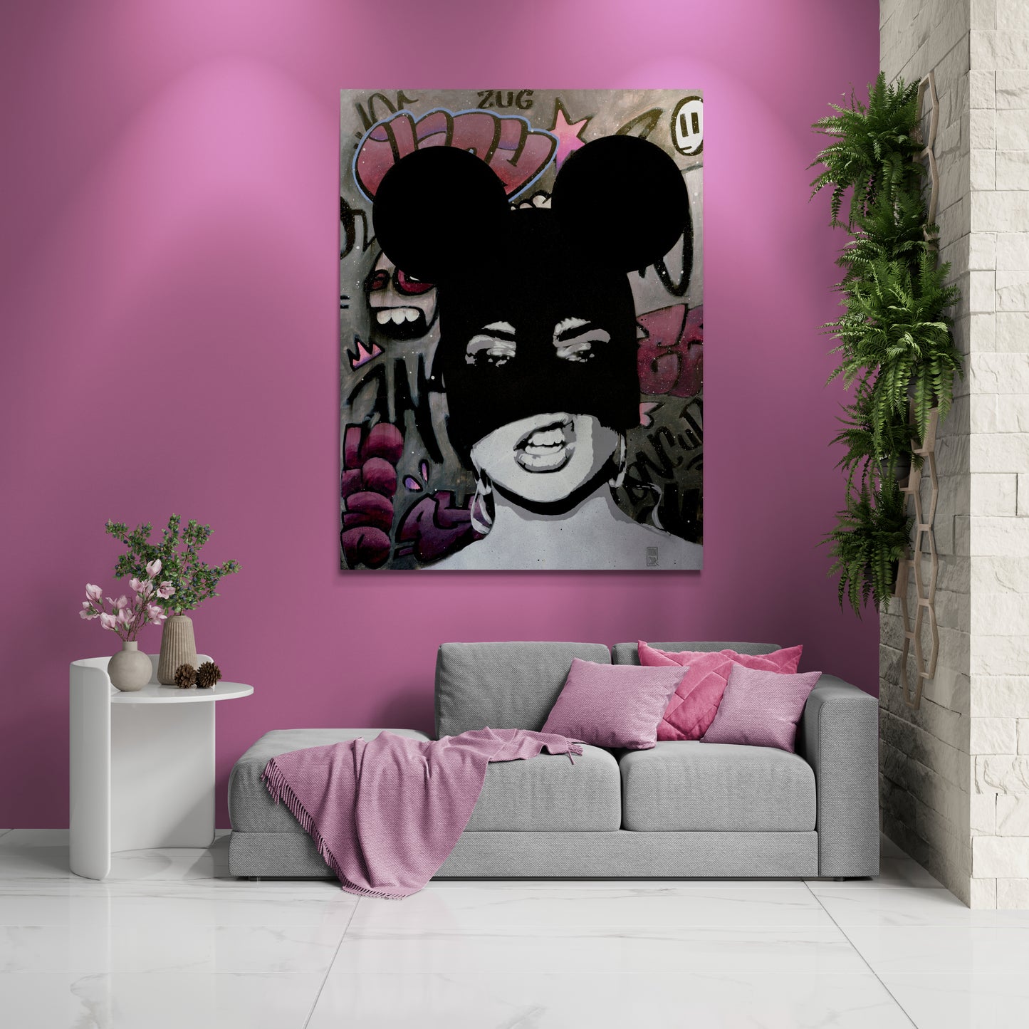 Hey Mickey - Stretched Canvas Print