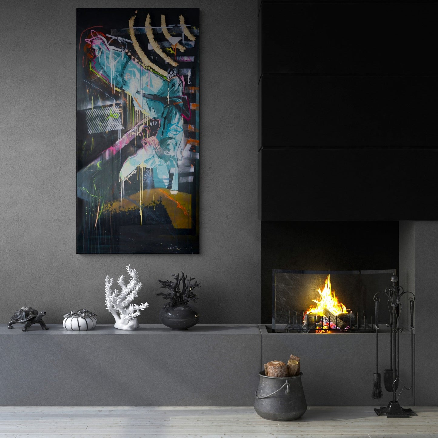 Beyond the Veil, Canvas print wall art, hanging in living room