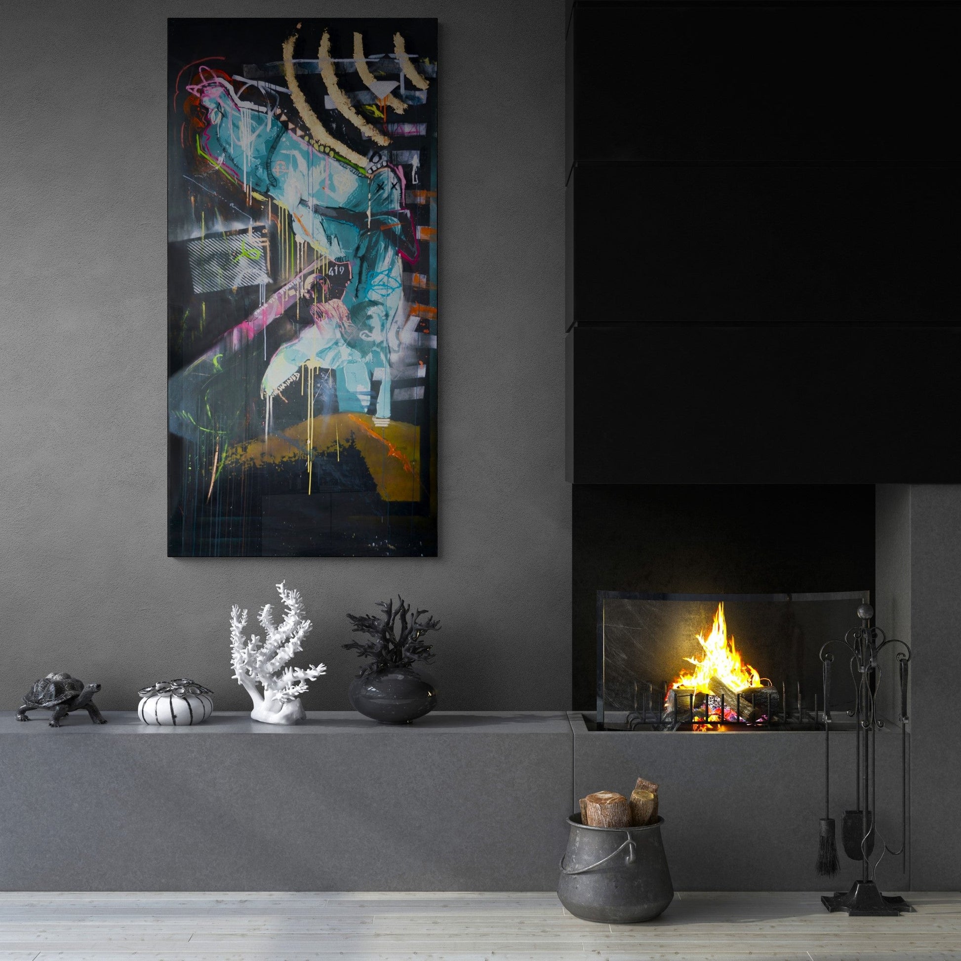 Beyond the Veil, Canvas print wall art, hanging in living room