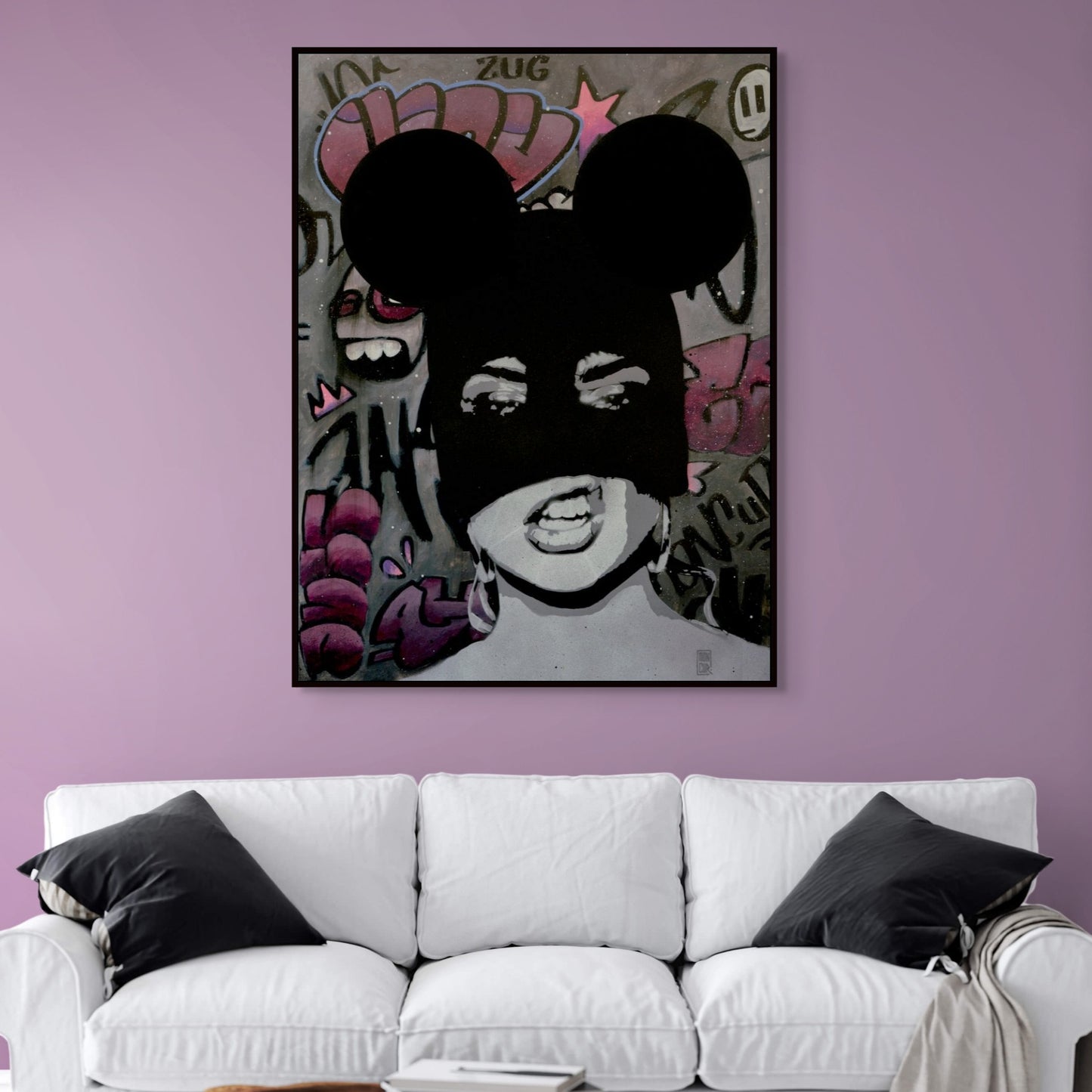 Hey Mickey - Framed Canvas