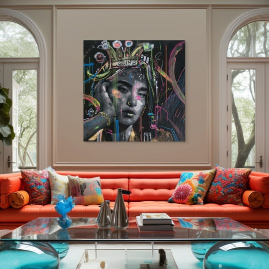 Yaas Queen, canvas print, wall art, hanging in living room