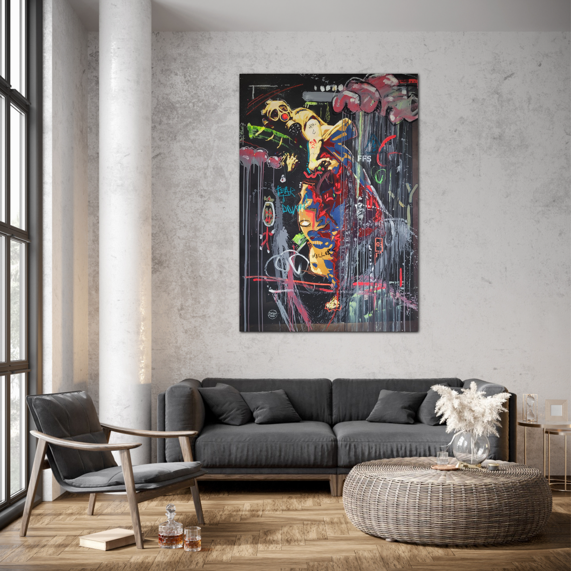 no gods no masters, canvas print, artwork hanging in living room