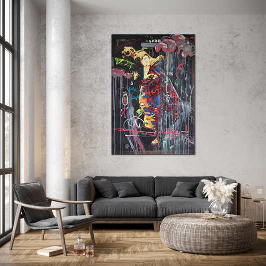 no gods no masters, canvas print, artwork hanging in living room