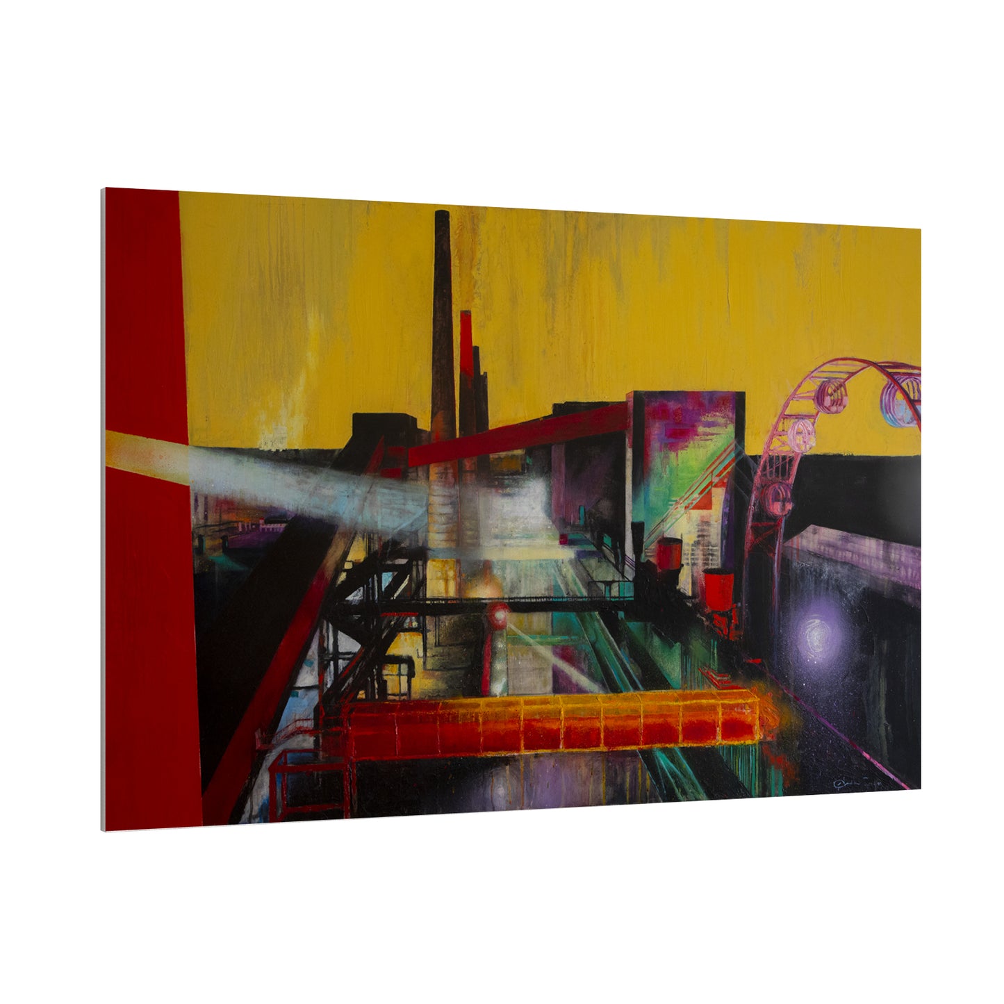 Sunset Industry - Stretched Canvas Print